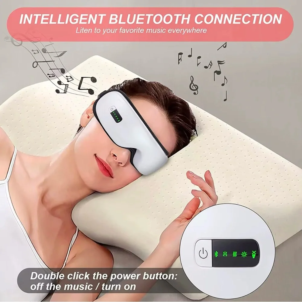White Eye Massager with Gray Strap